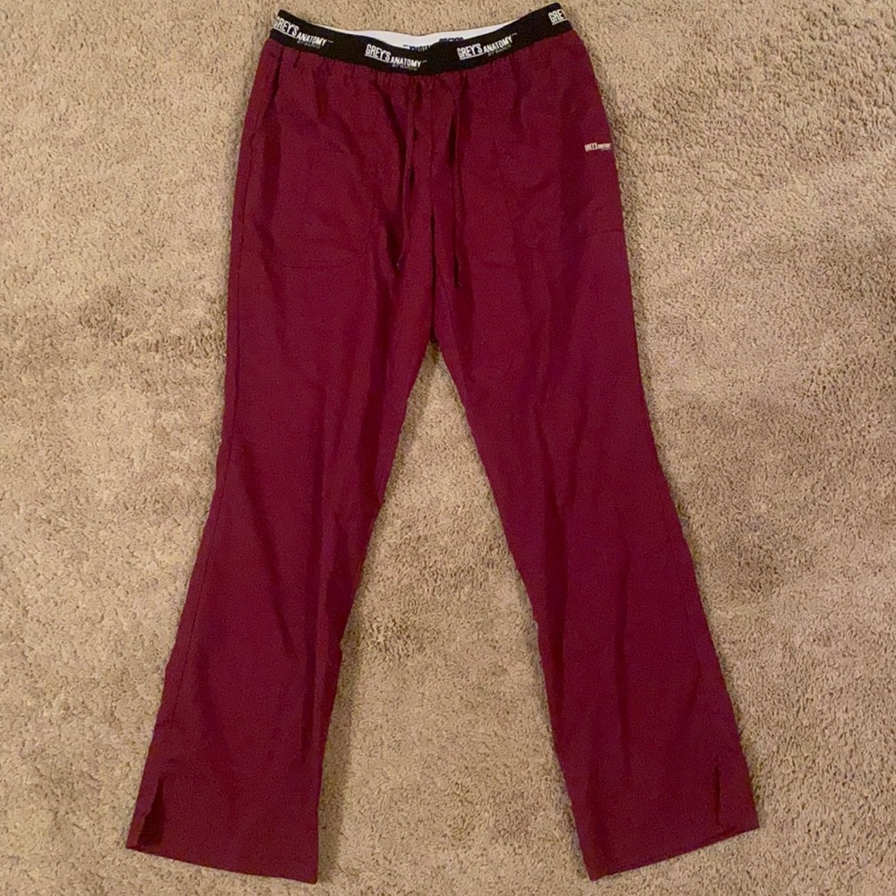 Maroon scrub pant